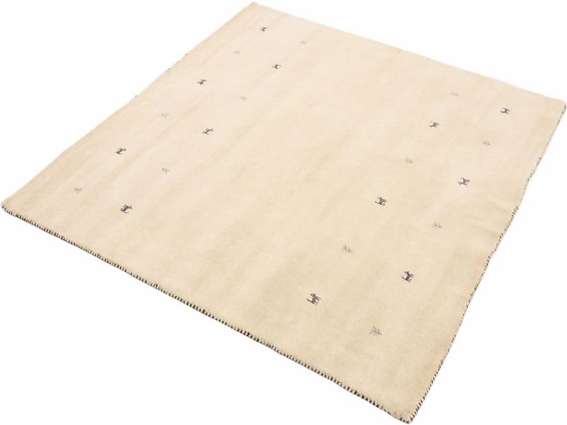 carpetfine Wollteppich "Gabbeh-Uni" quadratisch 15 mm Höhe reine Wolle, han günstig online kaufen