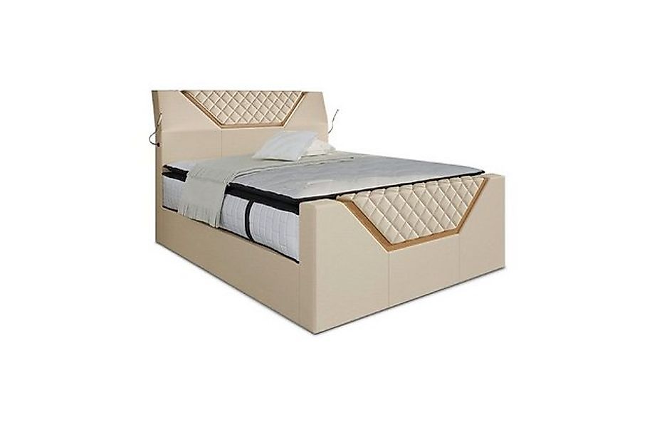 Sofa Dreams Boxspringbett Leder Hotelbett Modern Nantes Lederbett Komplettb günstig online kaufen