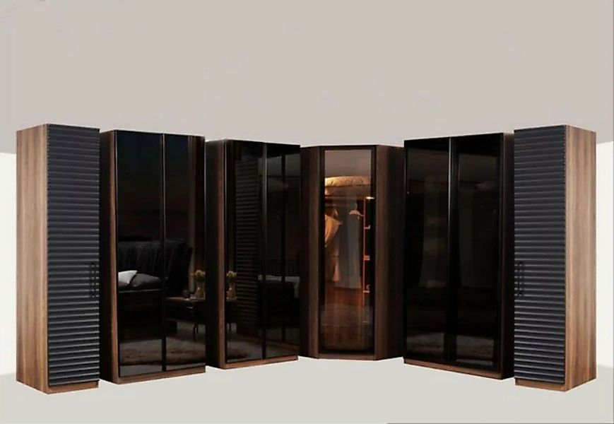 JVmoebel Eckschrank Schlafzimmer Möbel Moderner Eckschrank Luxuriöser Holz günstig online kaufen