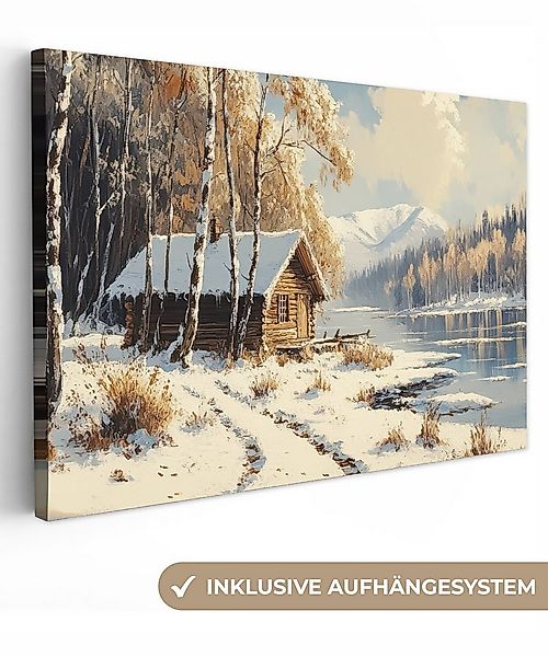OneMillionCanvasses® Leinwandbild Winter - Schnee - Zuhause - Natur, Fotodr günstig online kaufen