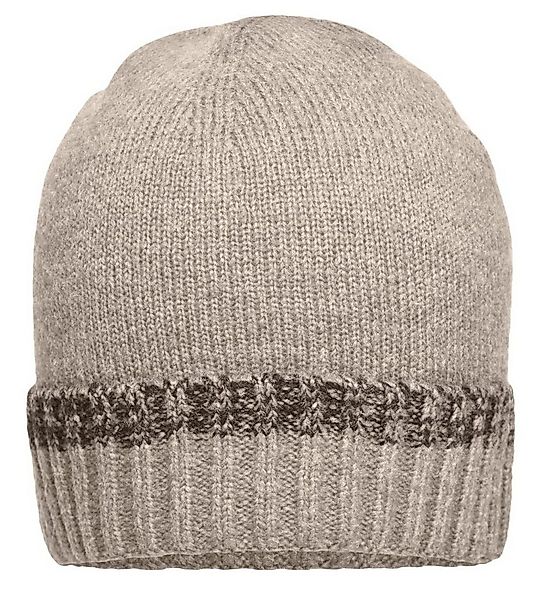 Myrtle Beach Strickmütze Traditional Beanie Melierte Strickmütze mit Krempe günstig online kaufen