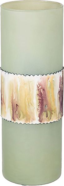 GILDE Tischvase "Vase Imperial, röhrenförmig" aus Aluminium und Glas, wasse günstig online kaufen