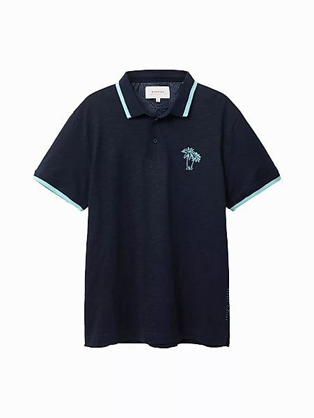 Tom Tailor Herren Poloshirt SLUB - Regular Fit günstig online kaufen