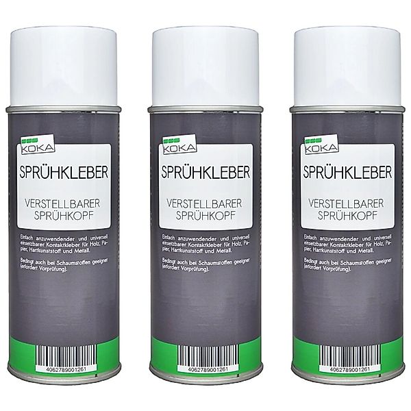 KOKA 3x Sprühkleber mit Verstellbarem Sprühkopf günstig online kaufen