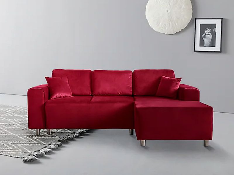 Home affaire Ecksofa »Györ«, L-Form, wahlweise mit Bettfunktion und Bettkas günstig online kaufen