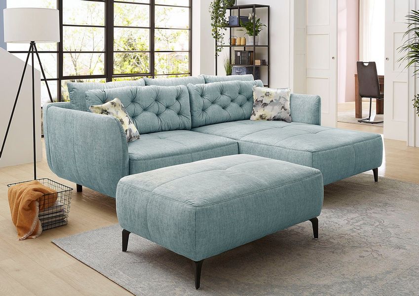 Jockenhöfer Gruppe Hocker "Salo" im Retrolook mit Wellenunterfederung und f günstig online kaufen