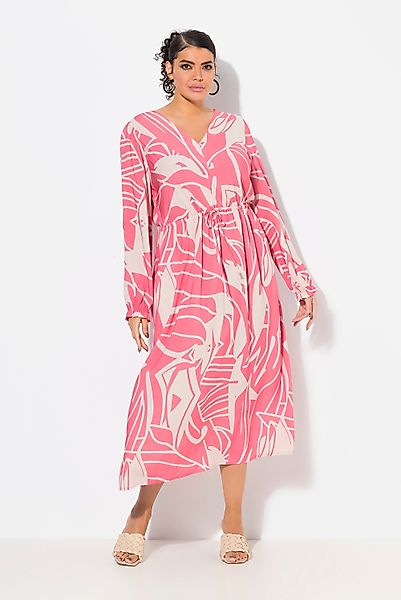 Ulla Popken Maxikleid Maxikleid A-Linie V-Ausschnitt günstig online kaufen