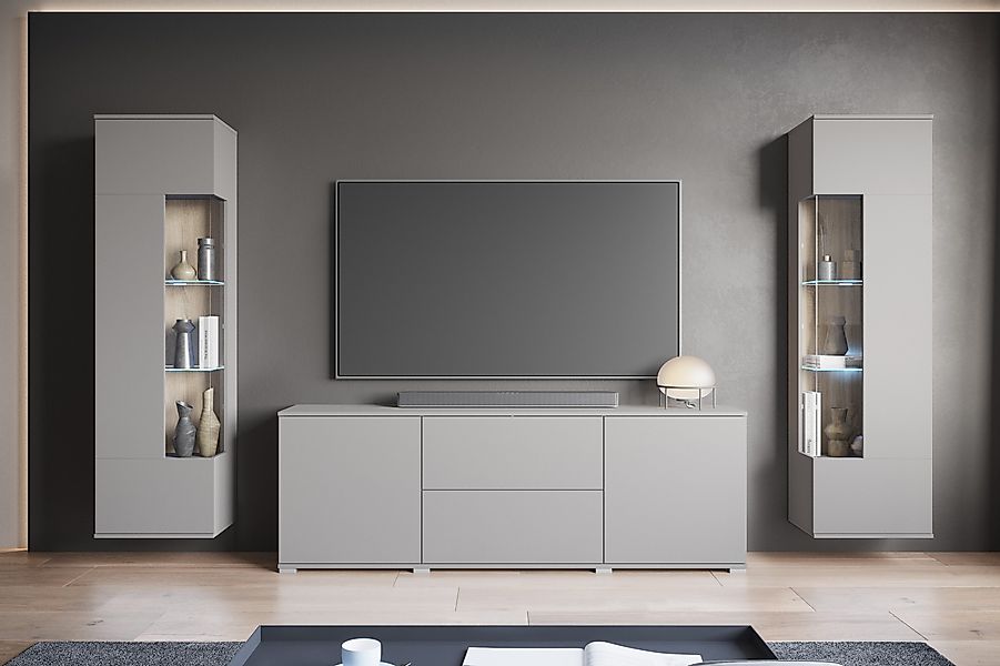 INOSIGN Wohnwand KENIA, (Komplett-Set, 3-St), Vitrinen günstig online kaufen