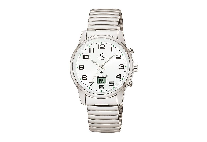 QUALITY TIME Funkuhr QGA-10509-12Z, Quarzuhr, Armbanduhr, Herrenuhr, Edelst günstig online kaufen