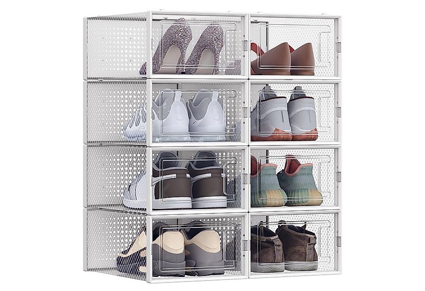 SONGMICS Schuhbox Aufbewahrungsboxen 8st/12st, für Schuhe bis Größe 42/46 ( günstig online kaufen