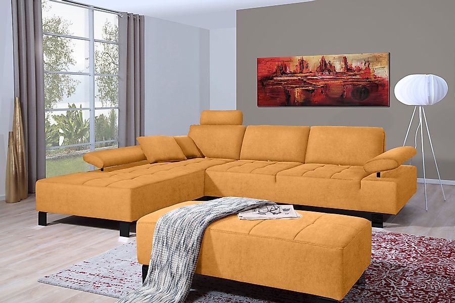 alina Ecksofa »Royce«, inklusive Sitztiefenverstellung, 270 cm breit günstig online kaufen