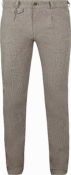 Suitable Chino Pico Pleat Flanel Druck Beige - Größe 102 günstig online kaufen