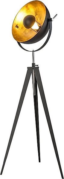 my home Stehlampe Elenoire, ohne Leuchtmittel, Höhe verstellbar, schwarz / günstig online kaufen