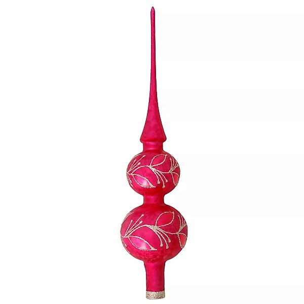 Krebs Glas Lauscha Weihnachtsbaumspitze Dekor Rot 1-tlg. 31cm günstig online kaufen