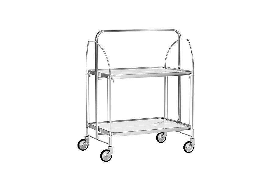 YMQHBS Küchenwagen Klappbarer Wagen mit 2 Hartglasböden,Servierwagen, 4 um günstig online kaufen