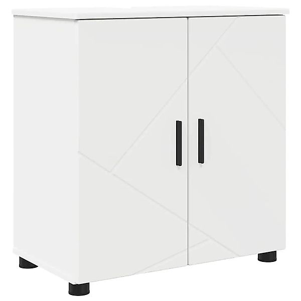vidaXL Badezimmerschrank Weiß 61 x 35 x 64 cm Holzwerkstoff & Metall 883284 günstig online kaufen