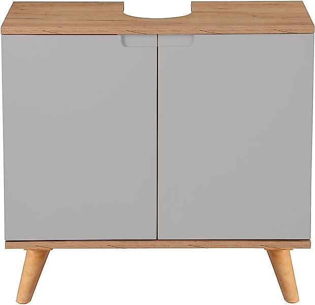 welltime Waschbeckenunterschrank Lund Badunterschrank für wandhängende günstig online kaufen