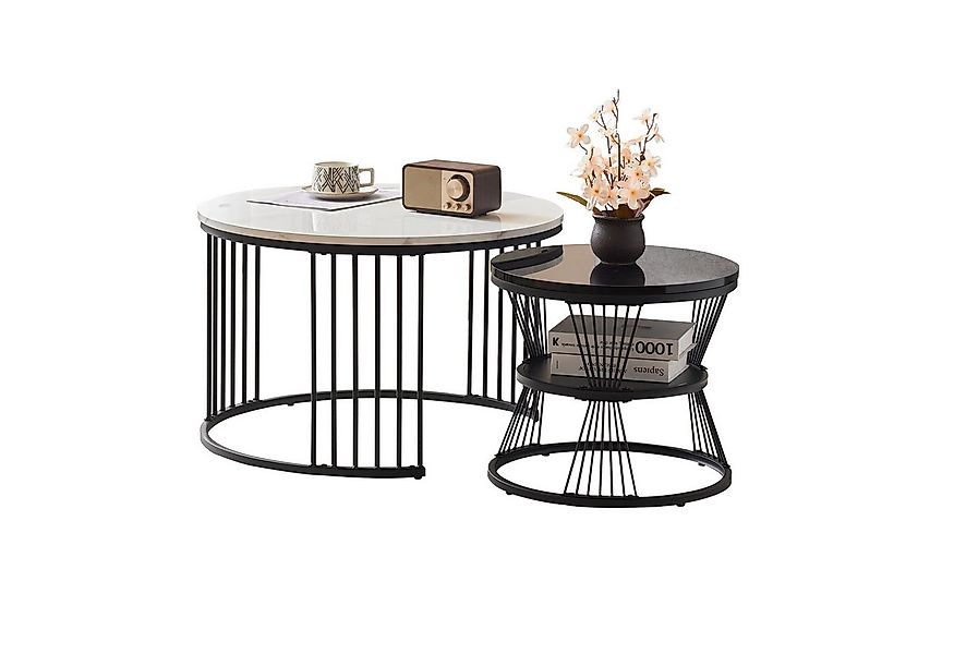 REDOM Couchtisch und 2er Set, Beistelltisch für Schlafzimmer Balkon (Solid günstig online kaufen