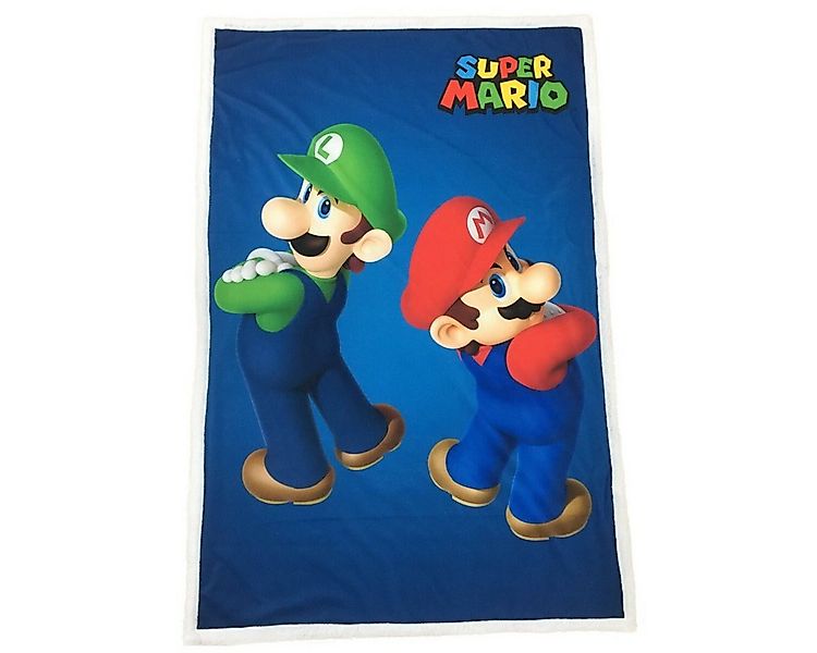 Wohndecke Super Mario Sherpa-Fleece-Decke 100x150cm, Super Mario, Geschenki günstig online kaufen