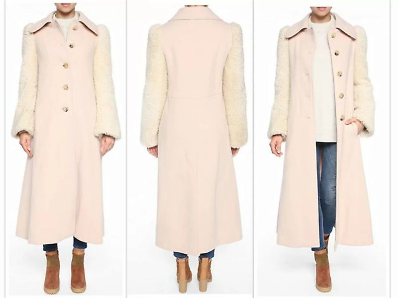 Chloé Langmantel Chloé Women's Pink Lamm Shearling Long Coat Mantel Jacke J günstig online kaufen