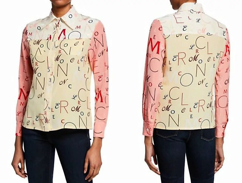 MONCLER T-Shirt Moncler Genius Lettering Logo Printed Silk Shirt Hemd Seide günstig online kaufen