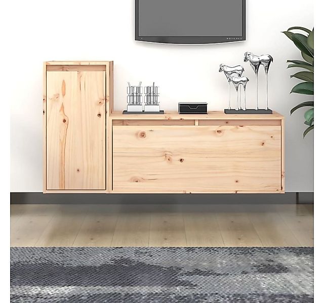 vidaXL TV-Schrank TV-Schränke 2 Stk Massivholz Kiefer Lowboard Lowboard günstig online kaufen