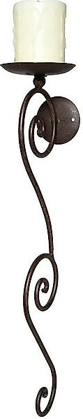 Ambiente Haus Wandkerzenhalter Wandleuchter - antikbraun 58cm (1 St) günstig online kaufen