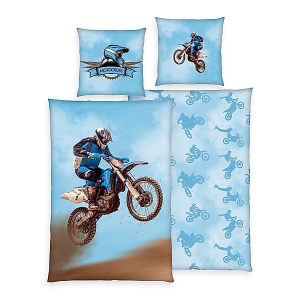 Herding Kinderbettwäsche Motocross Bettwäsche Set 2tlg. günstig online kaufen