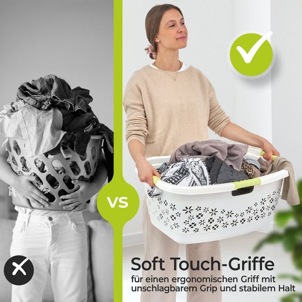 KiNDERWELT Wäschekorb Premium 50 L ergonomischer günstig online kaufen