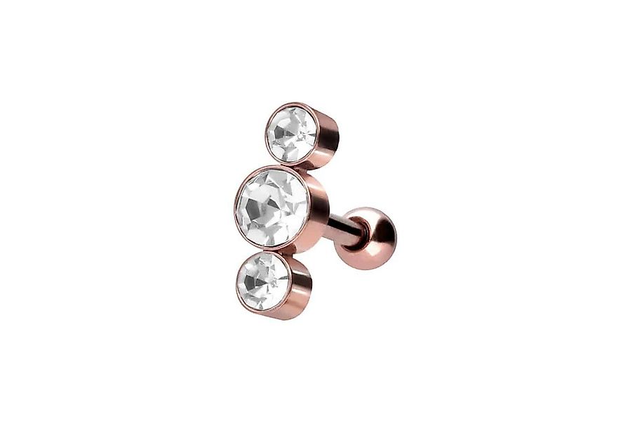 PIERCINGLINE Piercing-Set Chirurgenstahl Ohrpiercing 3 KRISTALLE (Mini-Barb günstig online kaufen