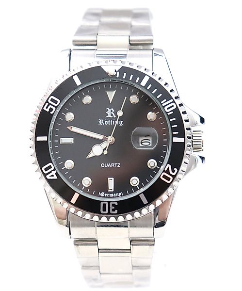 Rötting Design Quarzuhr Herrenuhr schwarze Lünette günstig online kaufen