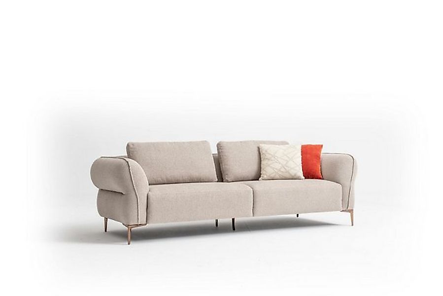 JVmoebel Sofa Sofa Beige Wohnzimmer Sofas Couch Design Modern Stil Couchen, günstig online kaufen