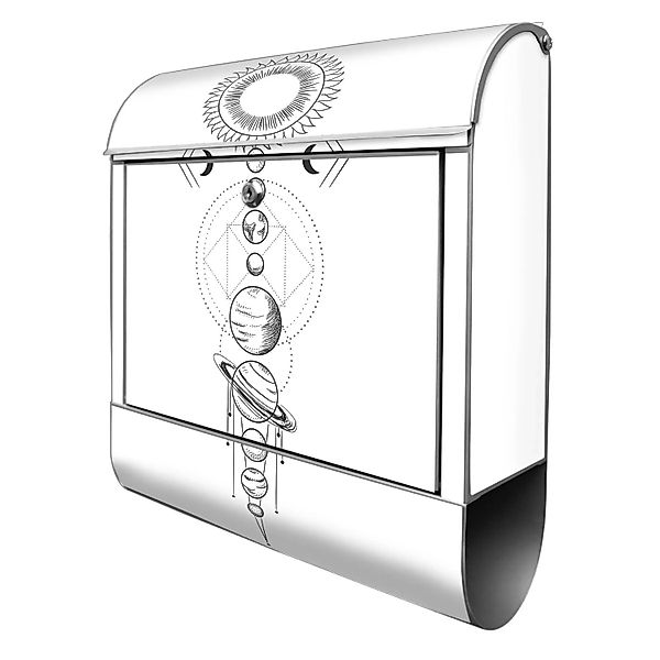 Banjado Design Briefkasten Silber Pulverbeschichtet 39x47x14cm 2 Schlüssel günstig online kaufen