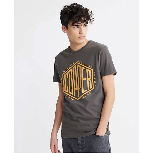 Superdry Copper Label Kurzarm T-shirt XS Dark Gray günstig online kaufen