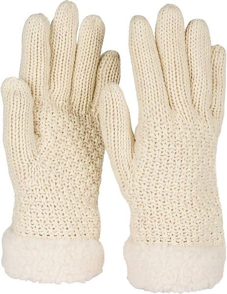 styleBREAKER Strickhandschuhe Strickhandschuhe mit Perlmuster und Fleece (1 günstig online kaufen