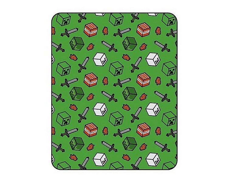 Wohndecke Minecraft Fleecedecke Flanell Kuschelige Wärme 150x110cm, Minecra günstig online kaufen