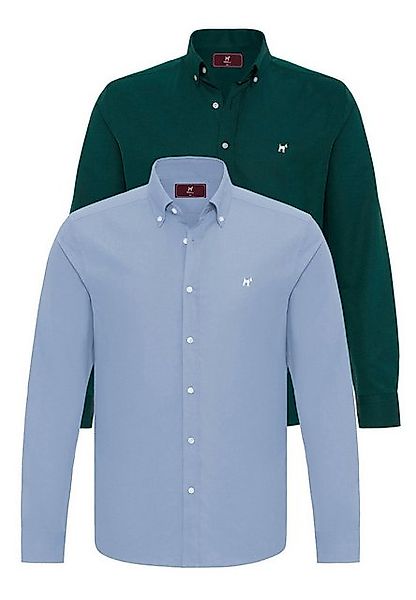 Williot  Hemdbluse 2 Pack Regular Fit Button-Down Collar Shirt günstig online kaufen