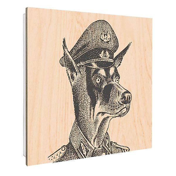 Banjado Schlüsselkasten mit Holzfront 30x30cm Weiß Scharnier Links 50 Haken günstig online kaufen