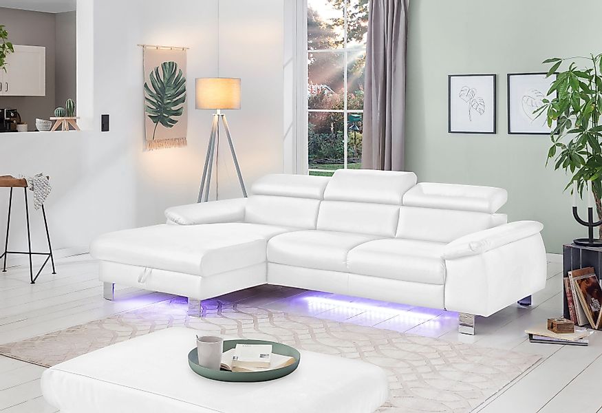 COTTA Ecksofa Komaris L-Form mit Kopfteilverstellung, günstig online kaufen
