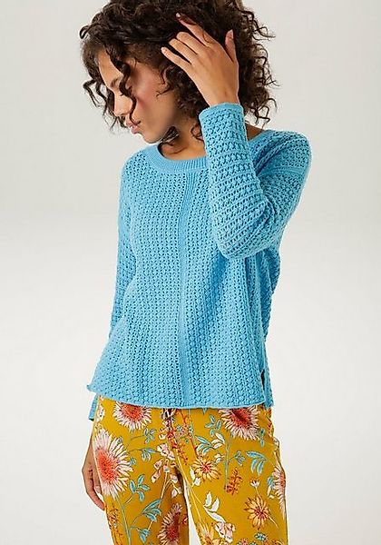 Aniston CASUAL Strickpullover mit ausdrucksvollem Ajour-Muster günstig online kaufen