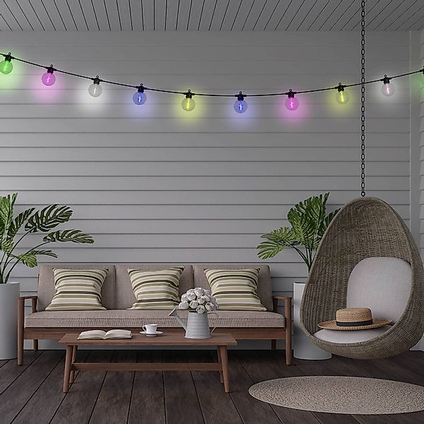 LED-Solar-Lichterkette CADENA, RGB, schwarz, 10-flg., 10 m günstig online kaufen