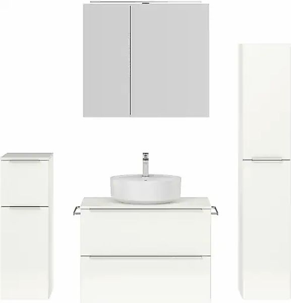 nobilia® Badmöbel-Set »Alvene« vormontiert, mit Soft-Close, 4 Stk. tlg. günstig online kaufen