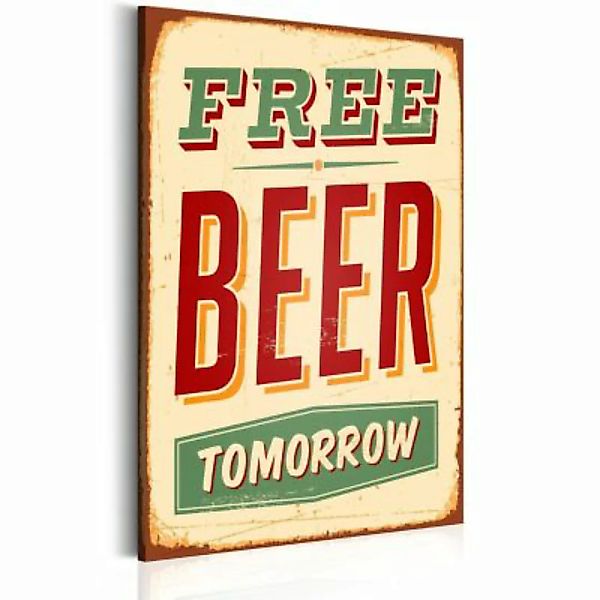 artgeist Wandbild Free Beer Tomorrow mehrfarbig Gr. 40 x 60 günstig online kaufen