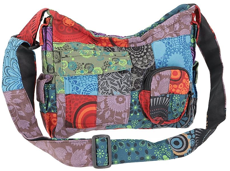 Guru-Shop Schultertasche Ethno Schultertasche, große Patchwork.. günstig online kaufen