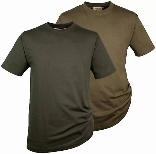 Hubertus® Hunting T-Shirt T-Shirts im Doppelpack (2x Pack) oliv/schilf Jagd günstig online kaufen