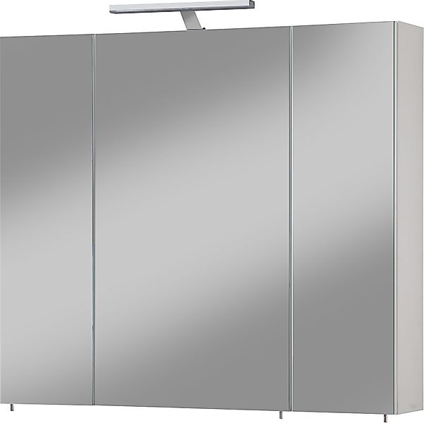 welltime Spiegelschrank "Torino" Breite 80 cm, 3-türig, LED-Beleuchtung, Sc günstig online kaufen