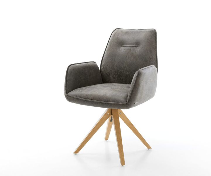 DELIFE Polsterstuhl Zoa-Flex, Holzgestell kantig Natur günstig online kaufen