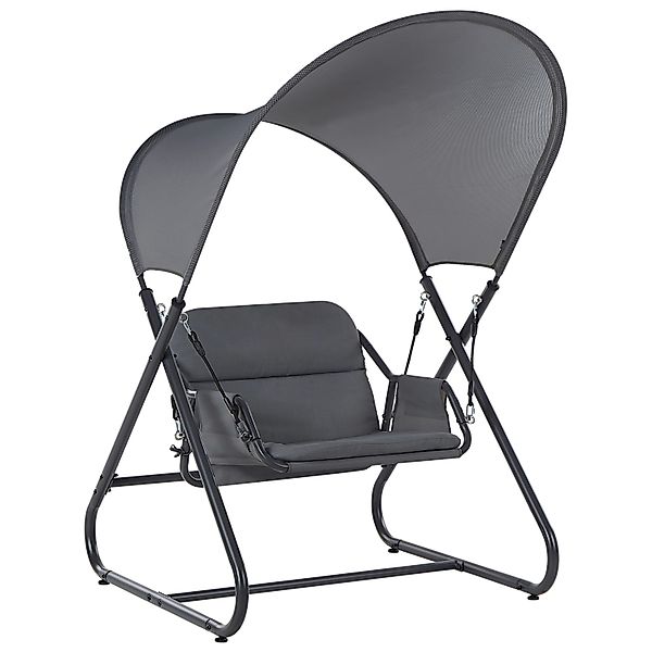 Beliani Gartenschaukel SOLAGNA Dunkelgrau 117x114x182 günstig online kaufen
