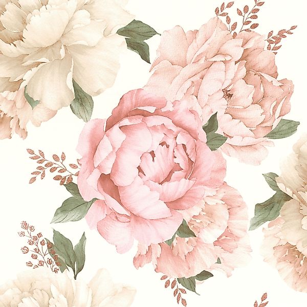 Rasch Papiertapete, glatt, Blumen, Floral, Rosen günstig online kaufen