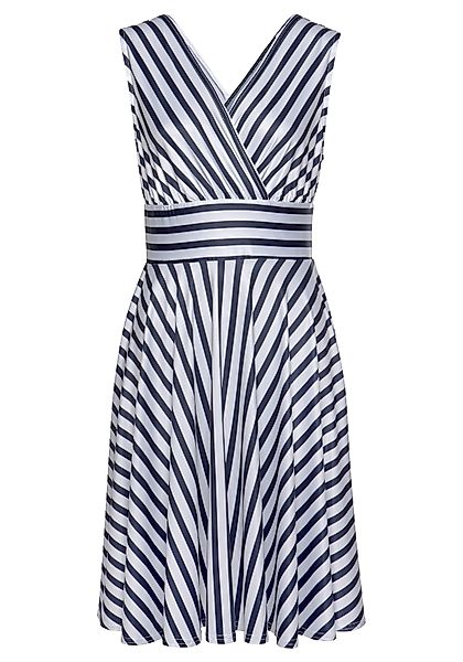 LASCANA Sommerkleid mit Streifenprint, Wickelkleid, tailliertes günstig online kaufen